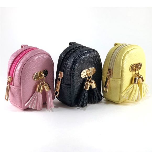 💛Yellow Mini Backpack Coin Purse - Picture 4 of 5